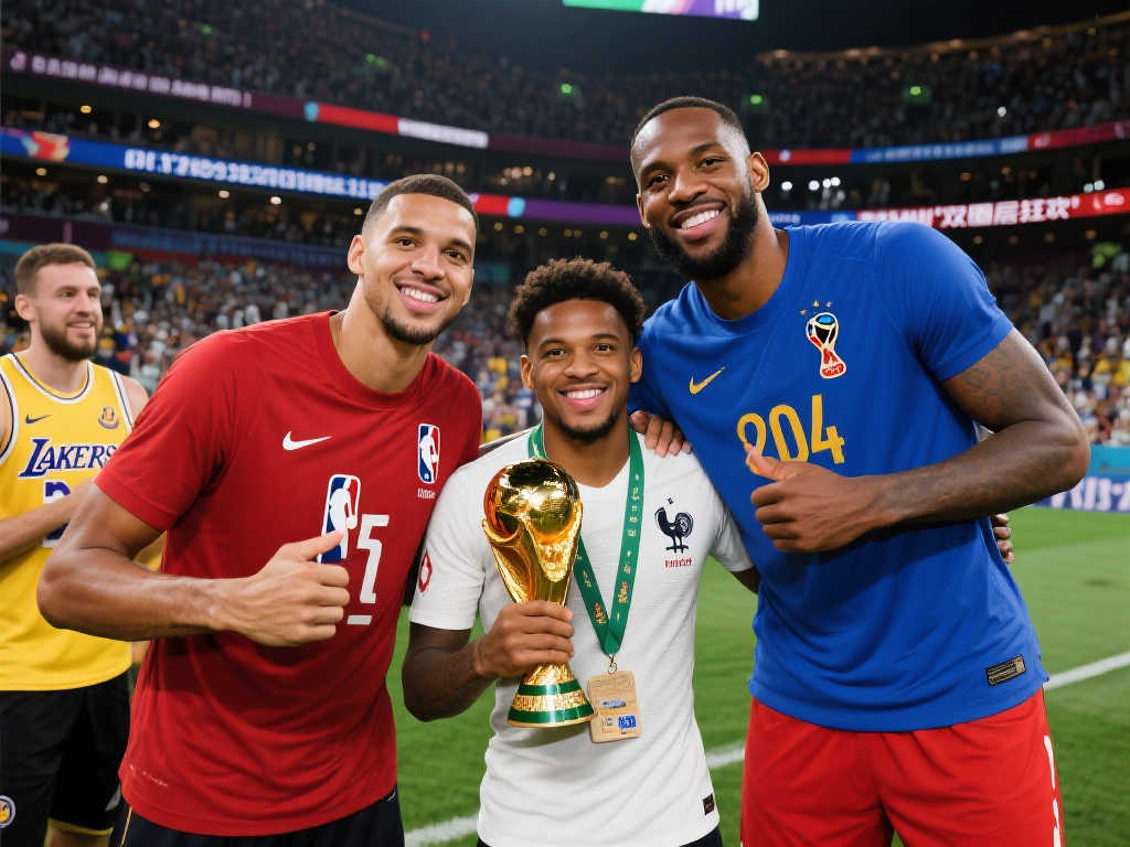 NBA球星与世界杯巨星同框，跨界狂欢点燃激情